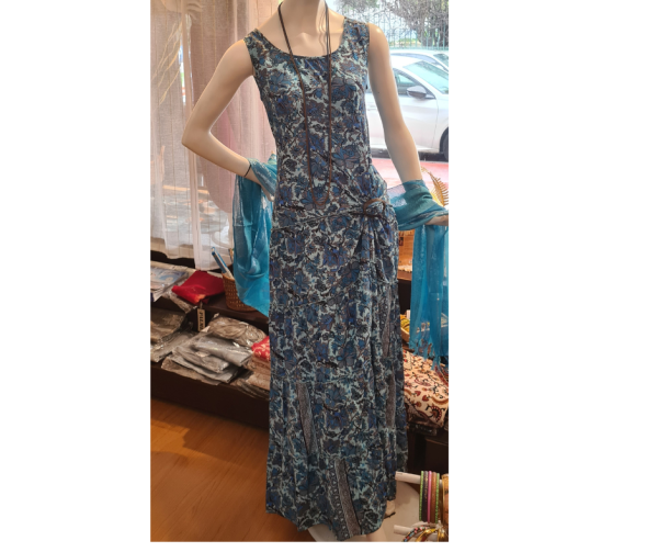 Robe Bleu sari – Image 3