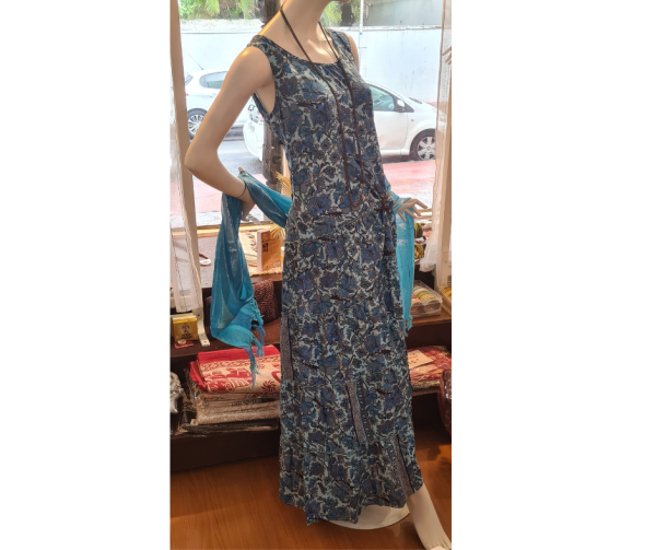 Robe Bleu sari – Image 2