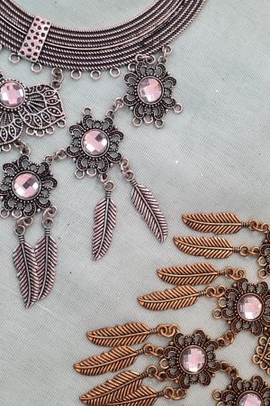 Collier strass métal