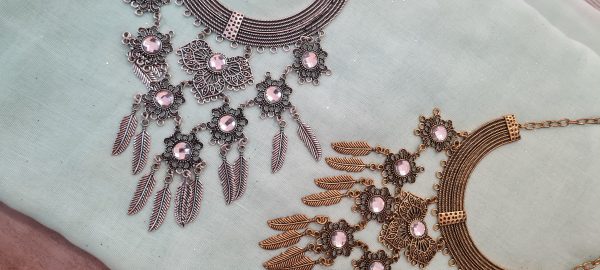 Collier strass métal