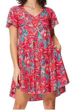 Robe courte évasée
